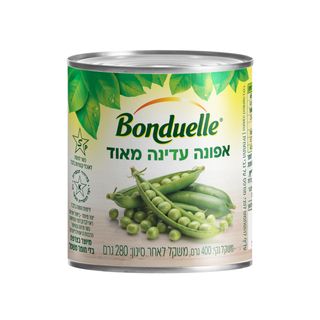 שימורי אפונה עדינה מאוד בונדואל 400 גר