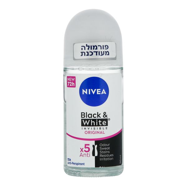 דאודורנט רול און ניוואה לאישה בלק אנד וויט קליר