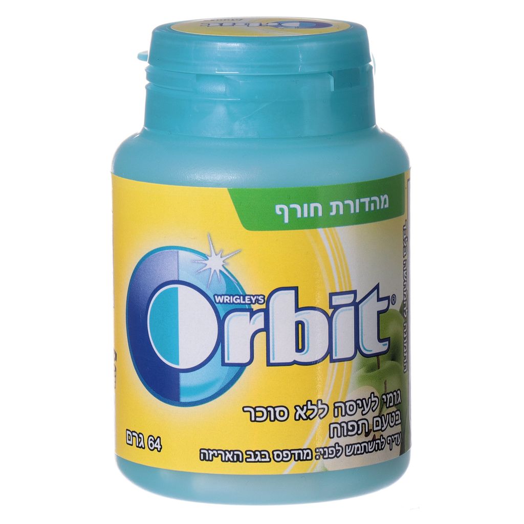 גומי לעיסה לא סוכר בטעם תפוח