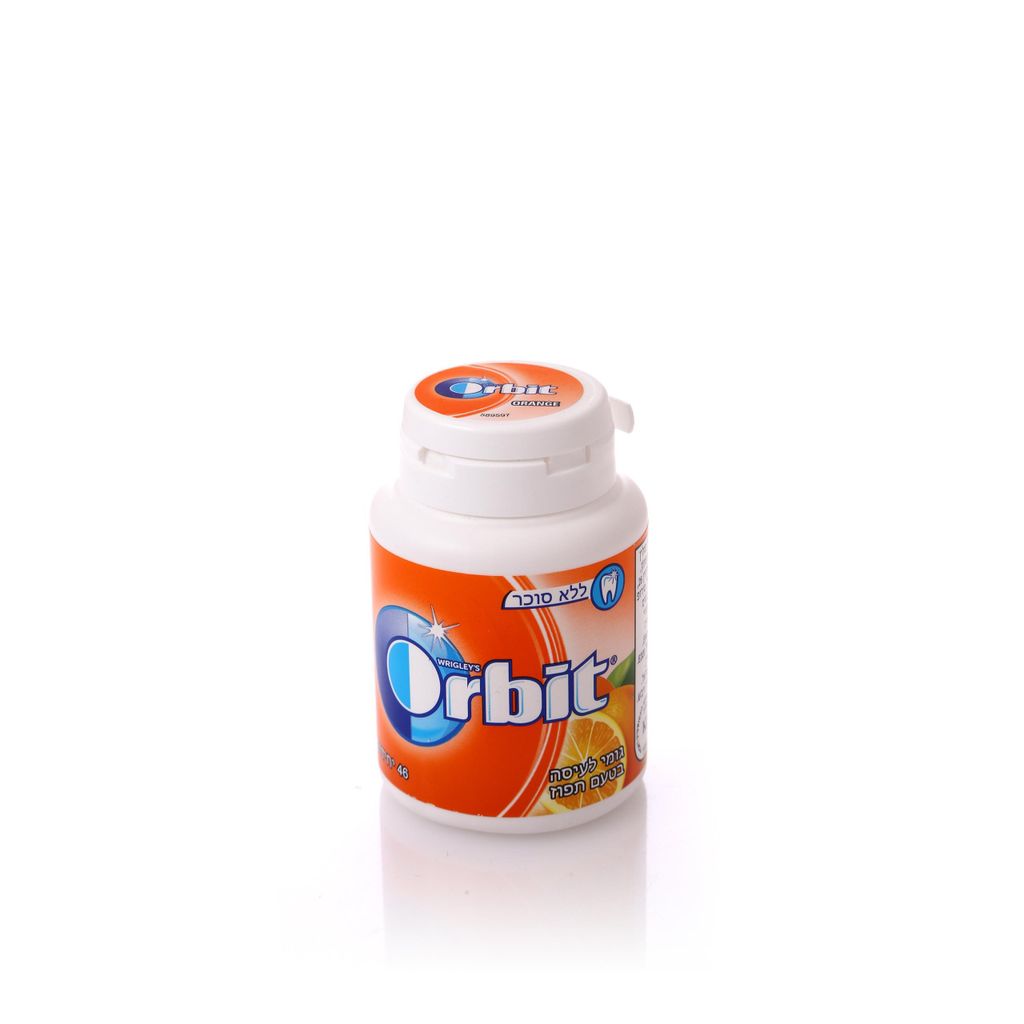 מסטיק אורביט בטעם תפוז ללא סוכר