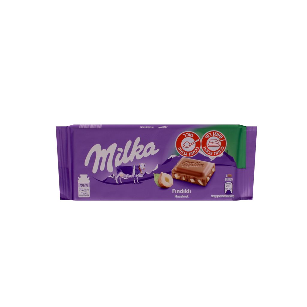 מילקה שוקוד חלב עם אגוזי לוז 100 גרם
