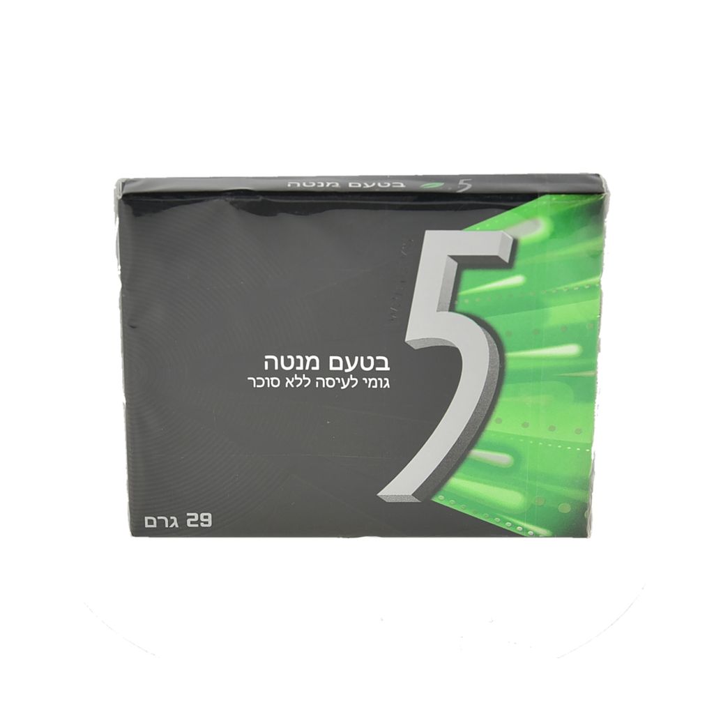 מסטיק פייב סטיקס בטעם מנטה עדינה ללא סוכר