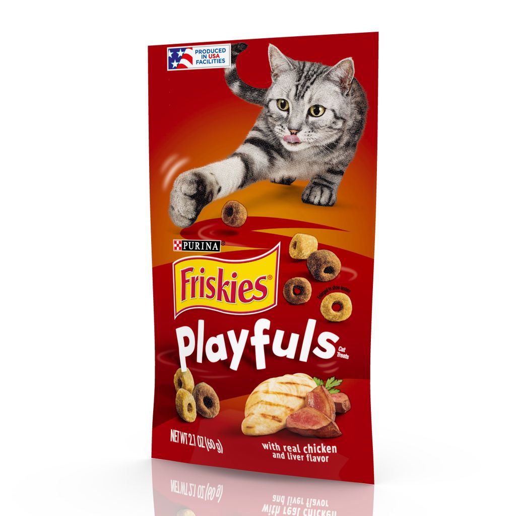 חטיף Playfuls לחתול בטעם עוף וכבד