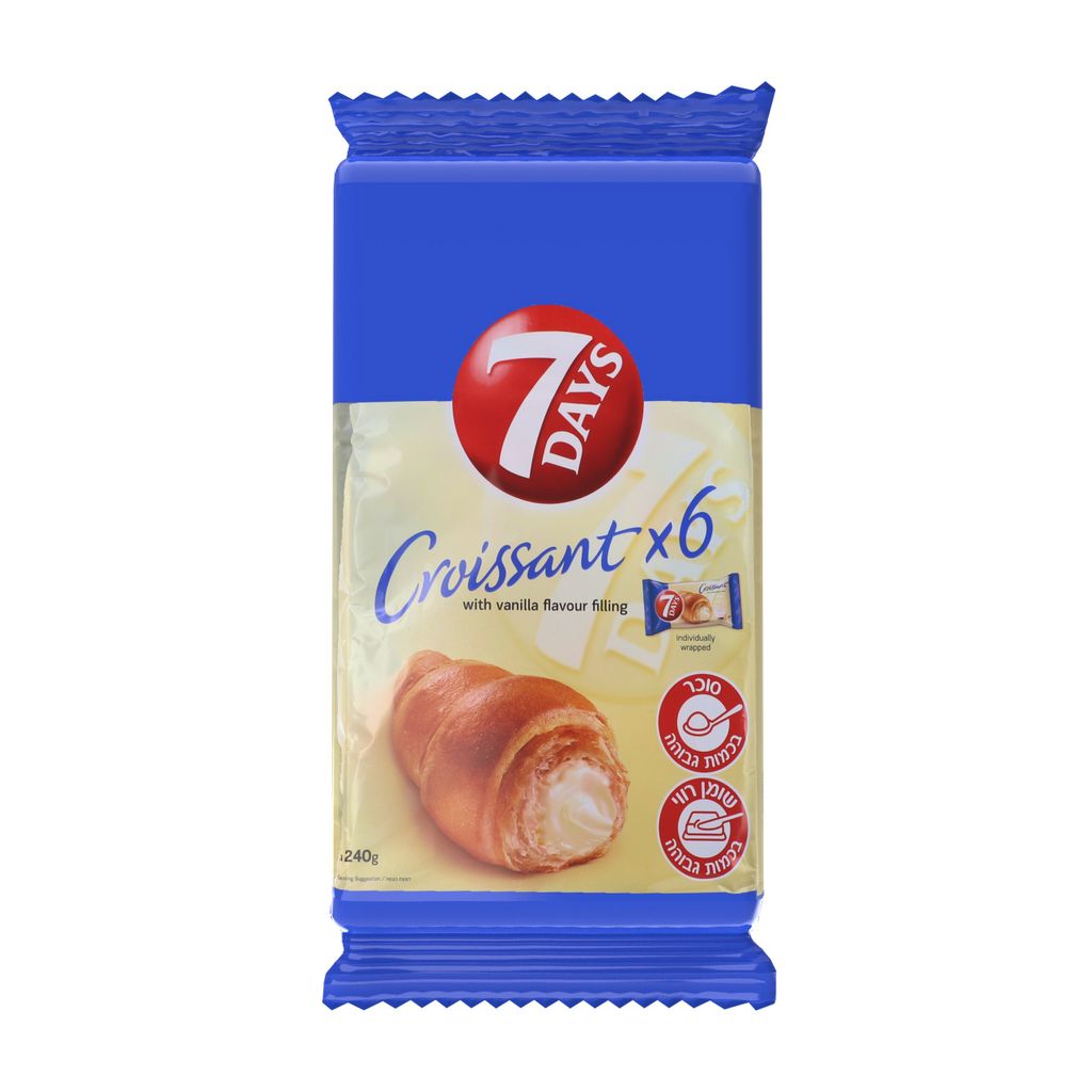 7D קרואסון במילוי קרם בטעם וניל 240ג
