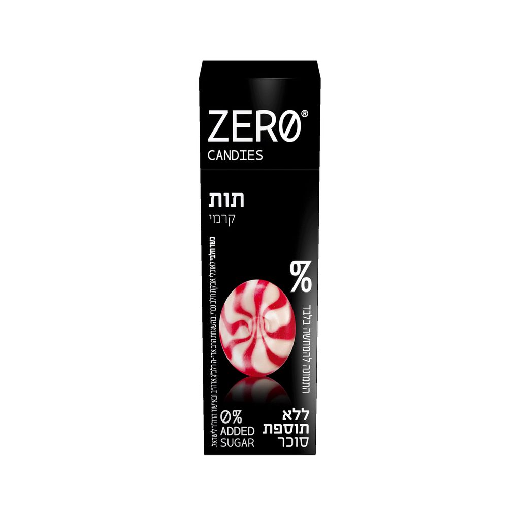 זירו-סוכריות ללא סוכר בטעם תות קרמי