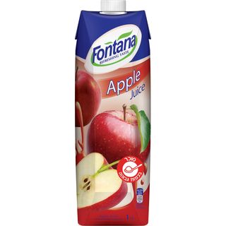 מיץ תפוחים 100% פונטנה 1 ל ליטר