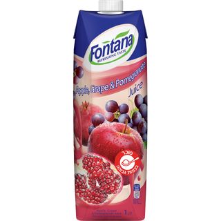 מיץ תפ"ע ענבים ורימונים 100% פונטנה 1 ל