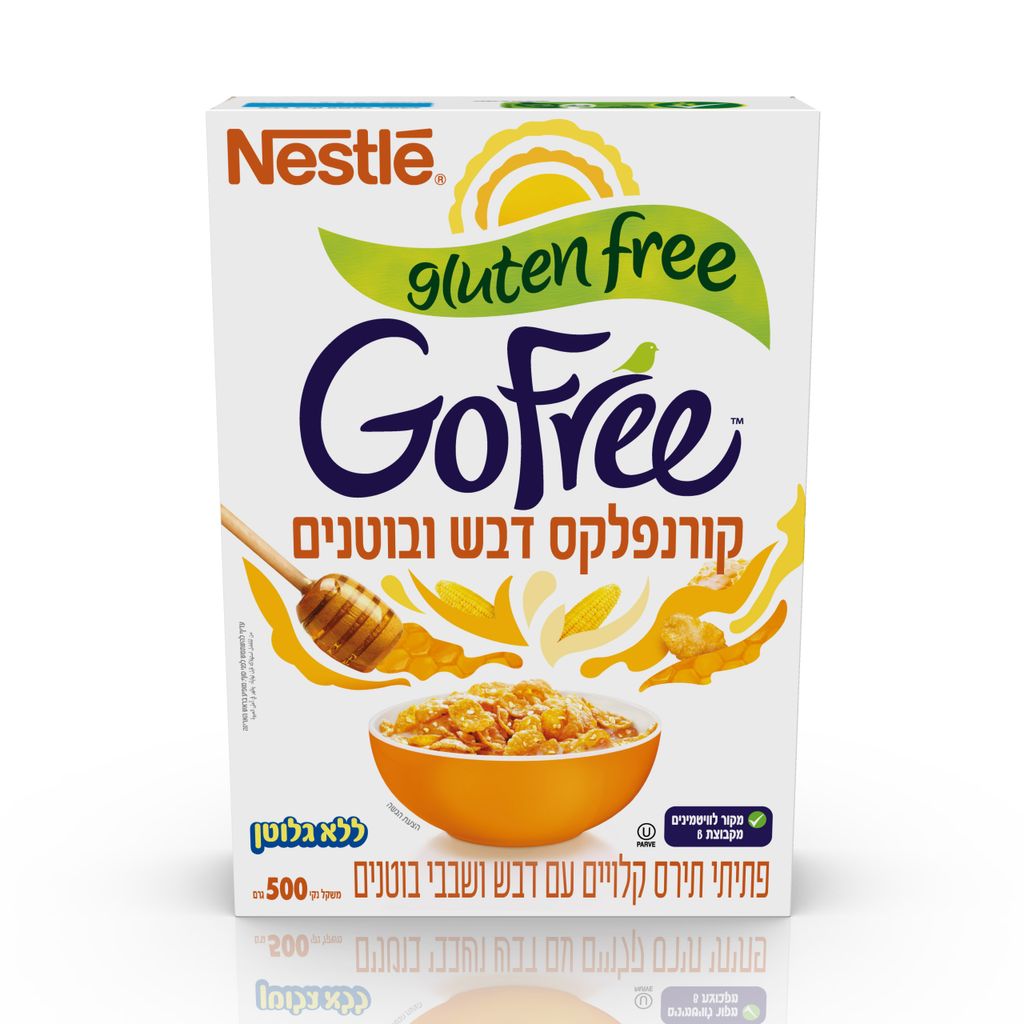קורנפלקס גו פרי- פתיתי תירס בטעם דבש ללא גלוטן