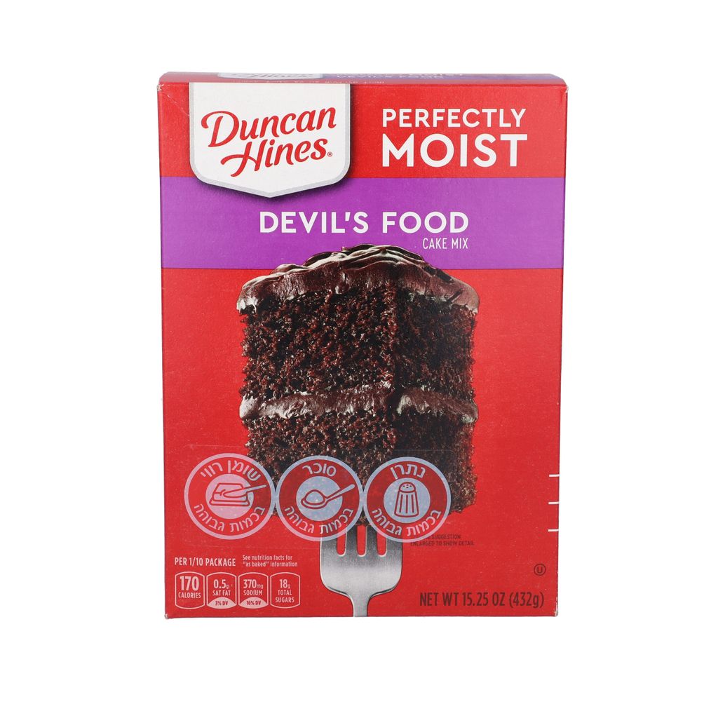 דנקן היינס תערובת עוגת Devil שוקולד 432 גרם