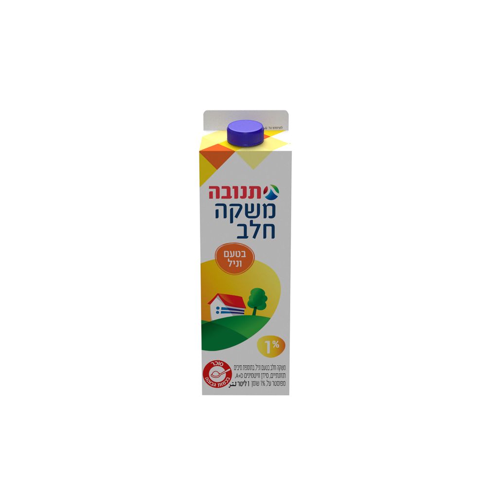 משקה חלב בטעם וניל 1% 1 ליטר