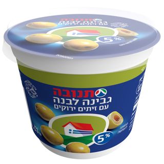 גבינה לבנה 5% עם זית