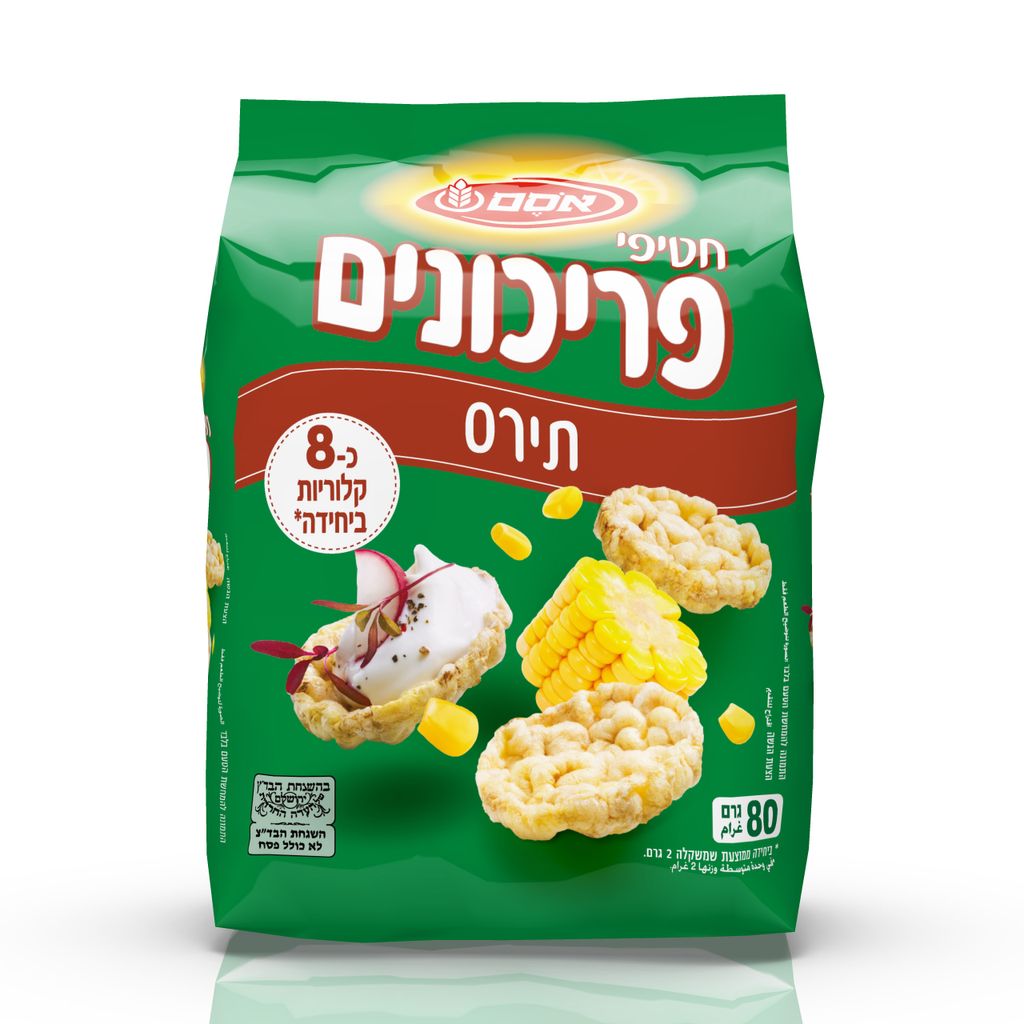 אסם חטיפי פריכונים תירס 80 גרם
