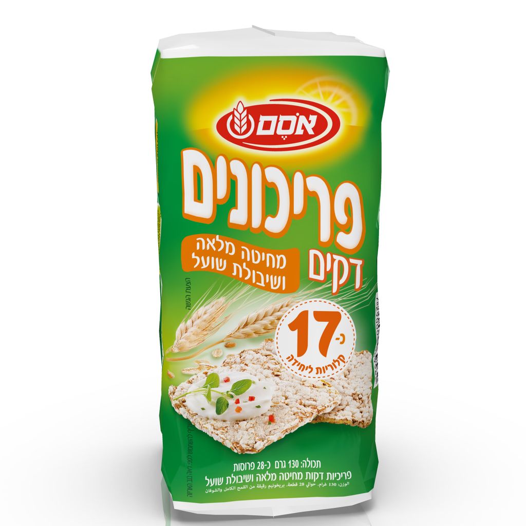 פריכונים דקים חיטה מלאה ושיבולת שועל