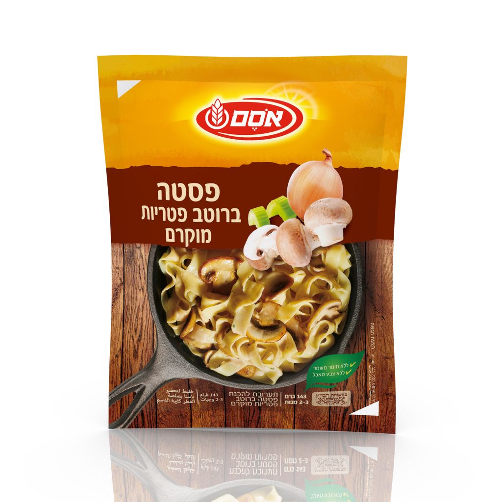 תבשיל משפחתי פסטה ברוטב פטריות מוקרם בד"צ 143 גר'