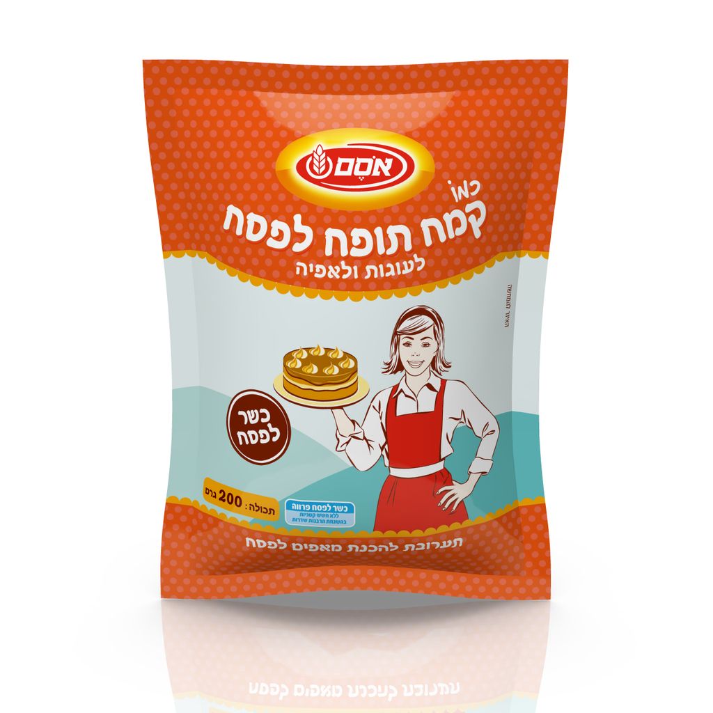 אסם קמח עוגה תופח מאליו כלפ.20*200גרם