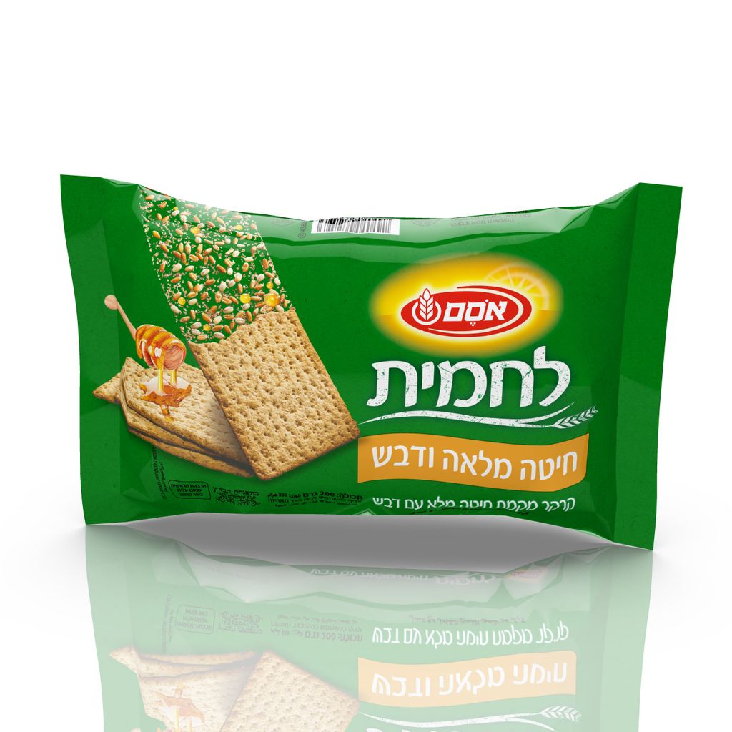 לחמית חיטה מלאה ודבש 200 ג