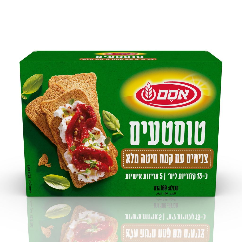 אסם טוסטעים חיטה מלאה 100 גרם