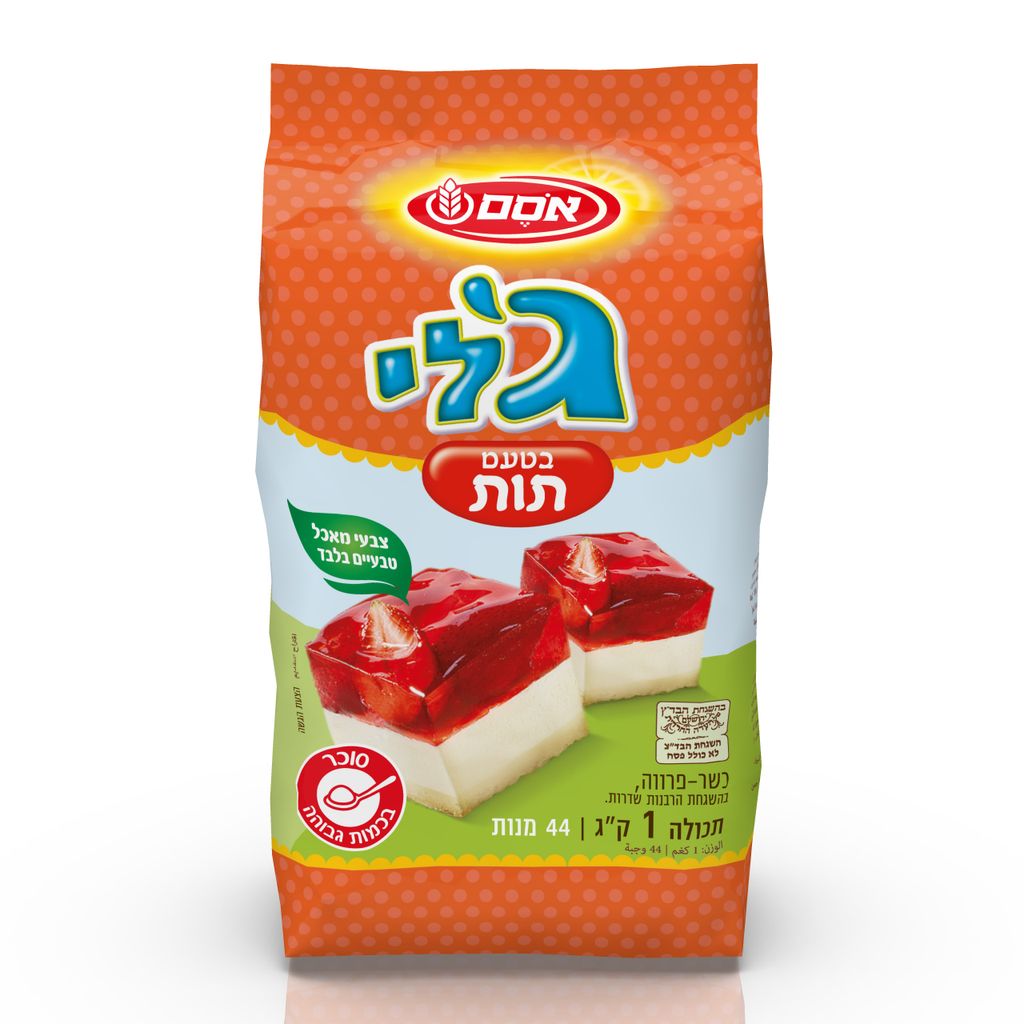 אסם ג'לי תות צבעים טבעיים 6*1קג.חדש
