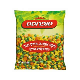 לקט אפונה תירס וגזר
