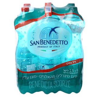 מים סאן בנדטו מוגז1.5*6ל