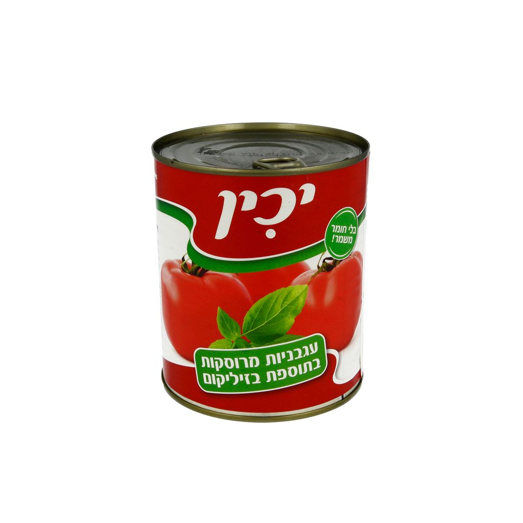 עגבניות מרוסקות בזיליקום יכין 800 ג' A2.5