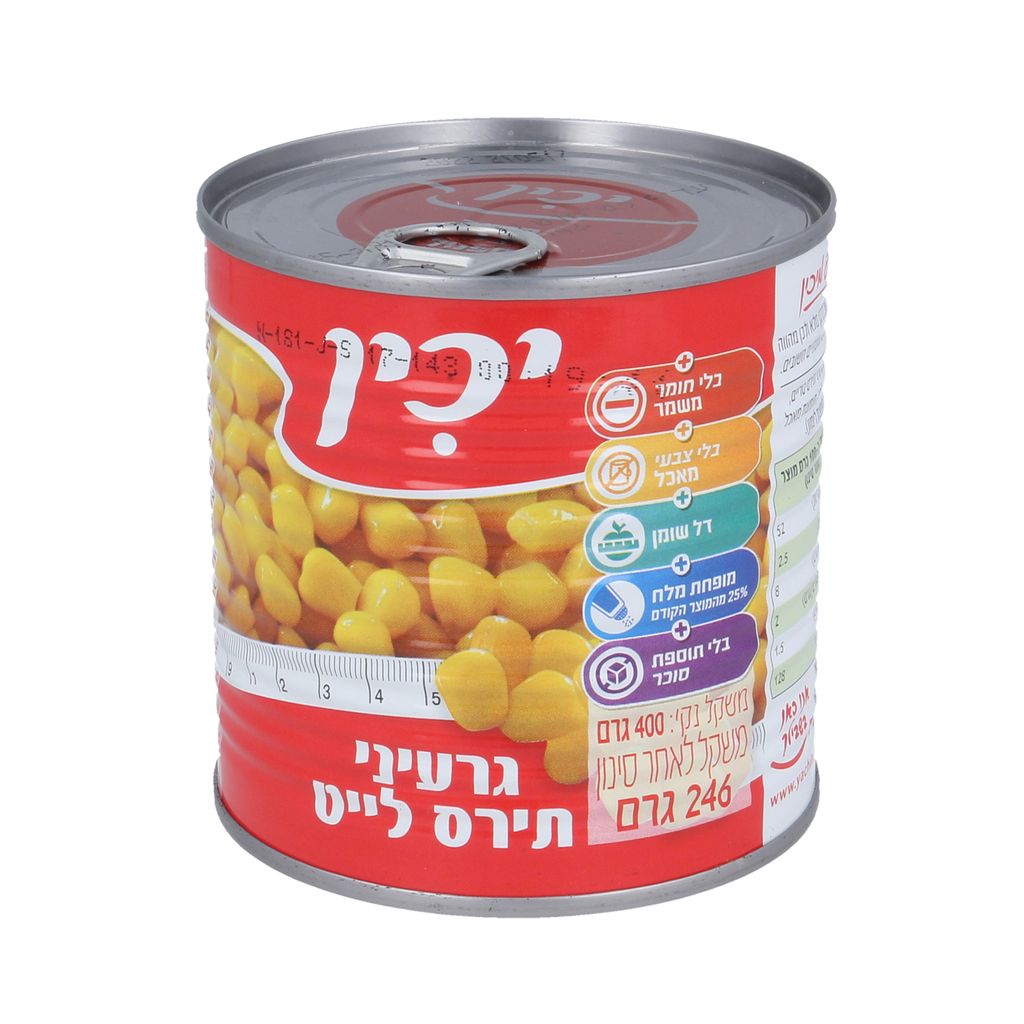תירס לייט יכין 400 ג' 12OZ