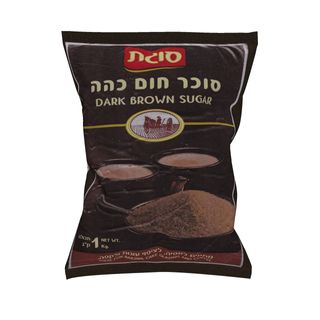 סוכר חום כהה בשקית 1 קג