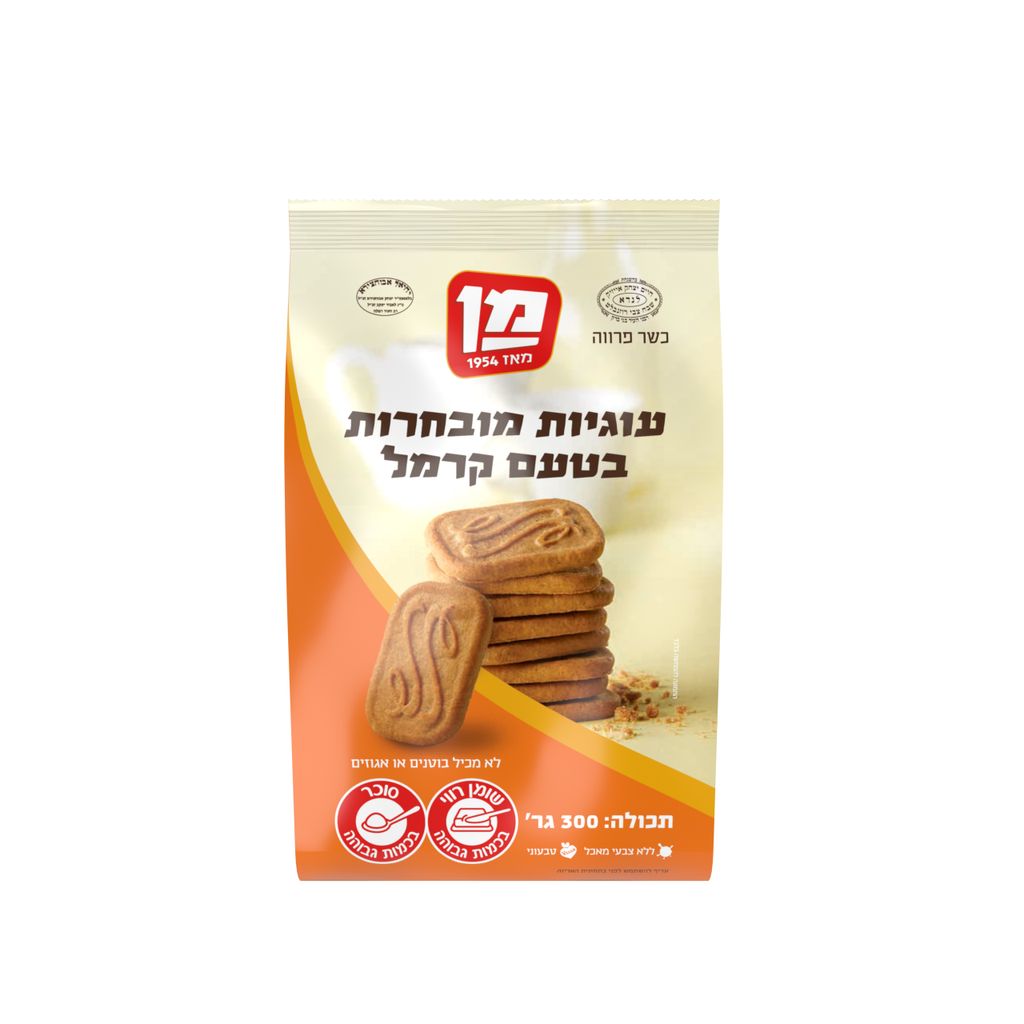עוגיות בטעם קרמל 300 גרם
