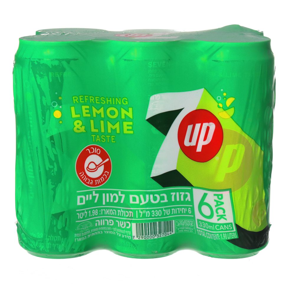 סבן אפ פחיות 330*6 מ"ל