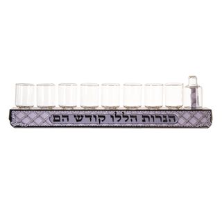 חנוכית פס כוסות זכוכ