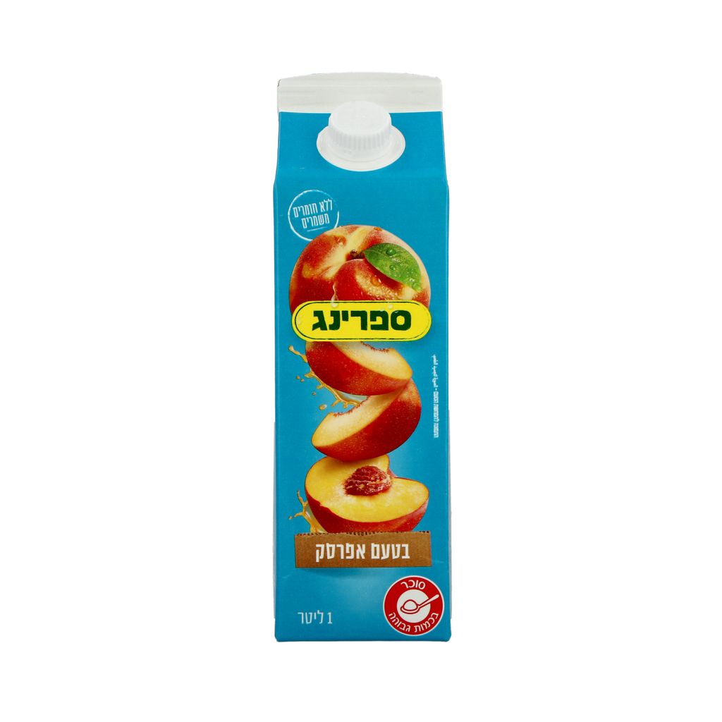 קרטוניות ספרינג אפרסק 1 ליטר