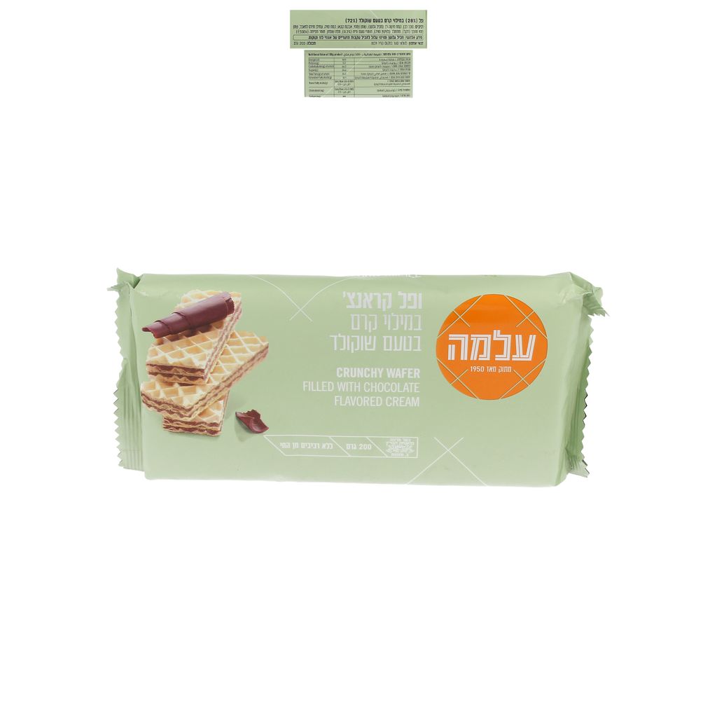וופל בלגי עלמה שחור לבן וניל 200ג'