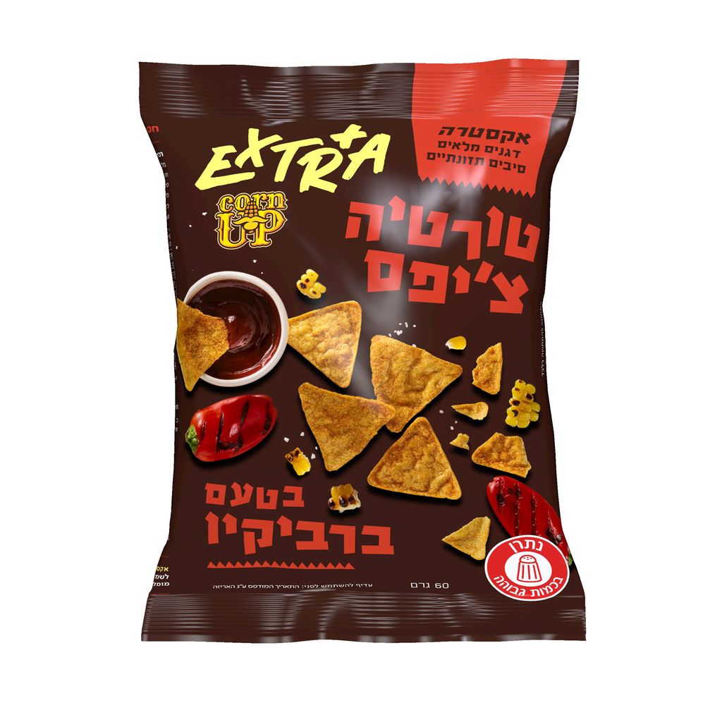 אקסטרה טורטייה צ'יפס בטעם ברביקיו 60 גרם