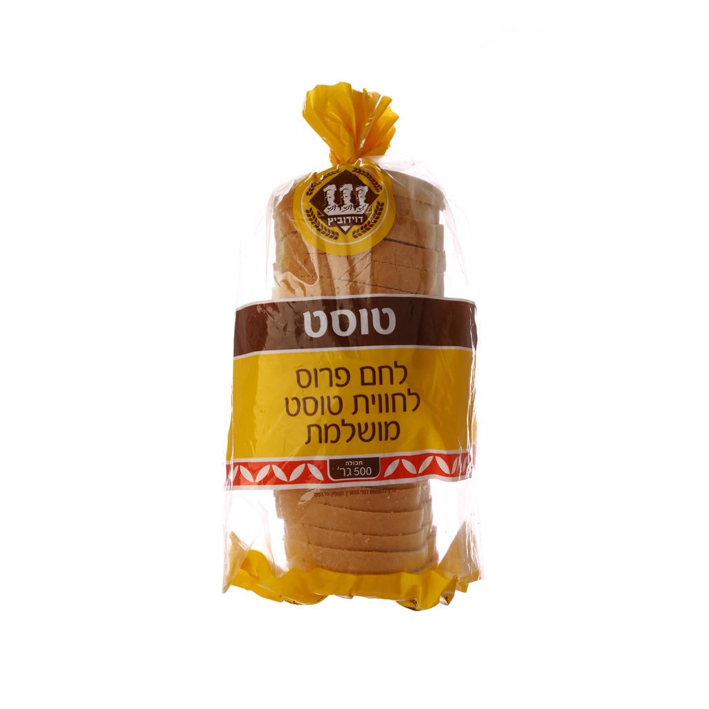 דוידוביץ טוסט לחם פרוס לחווית טוסט מושלמת 500 גרם