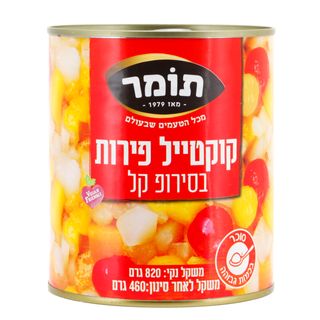 קוקטייל פירות בסירופ קל - תומר 820 גרם12X