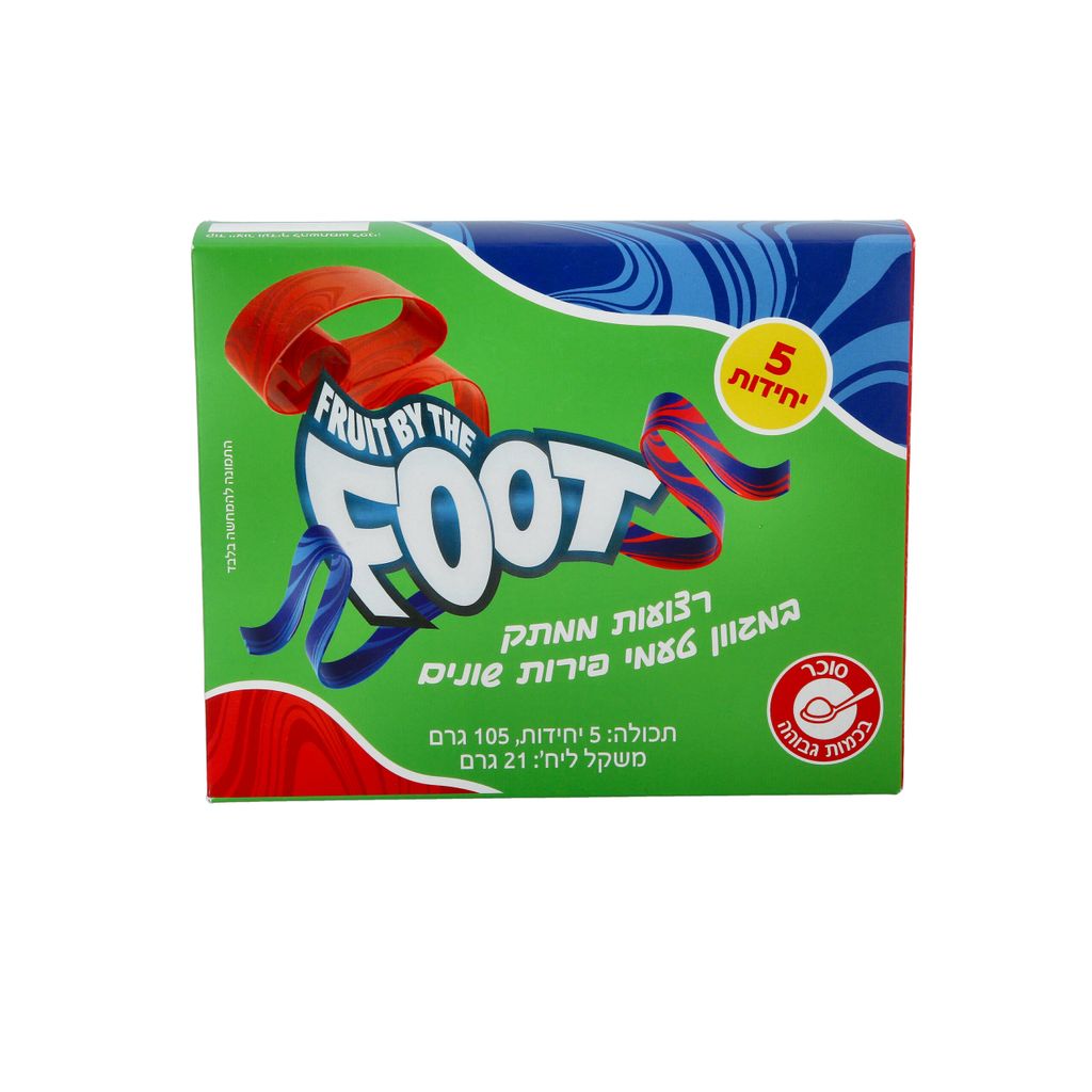רצועות ממתק פרוט ביי דה פוט פירות שונים 105 גר'