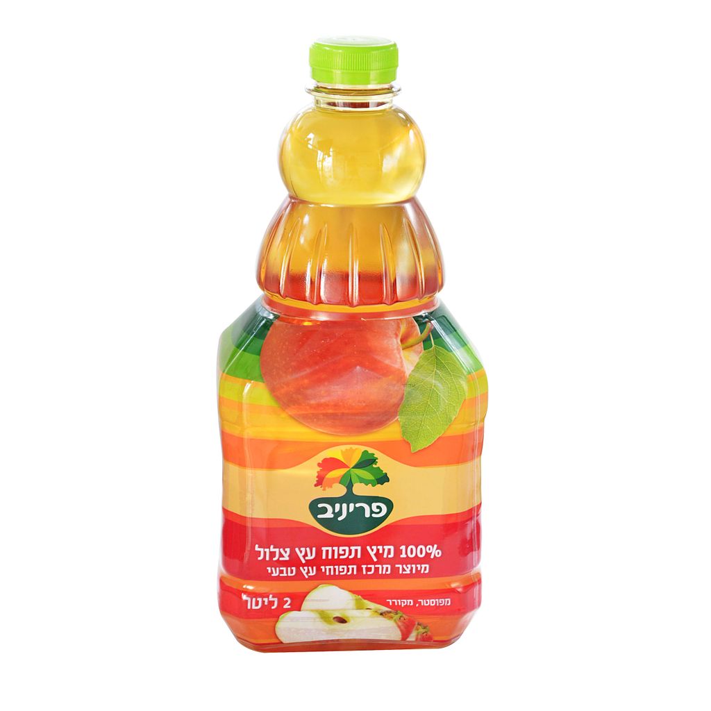 פריניב 100% מיץ תפוח עץ צלול, 2 ליטר
