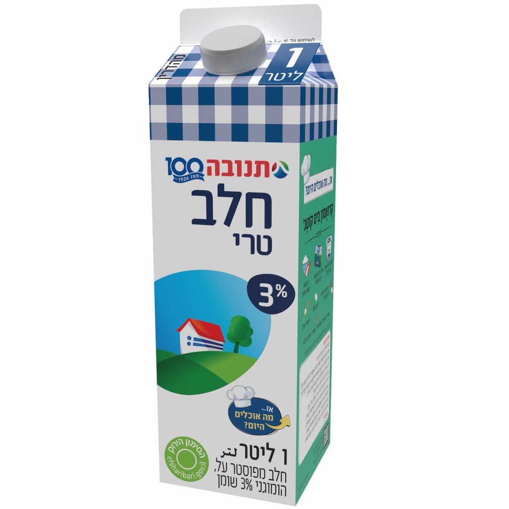 חלב בקרטון 3% שומן ת