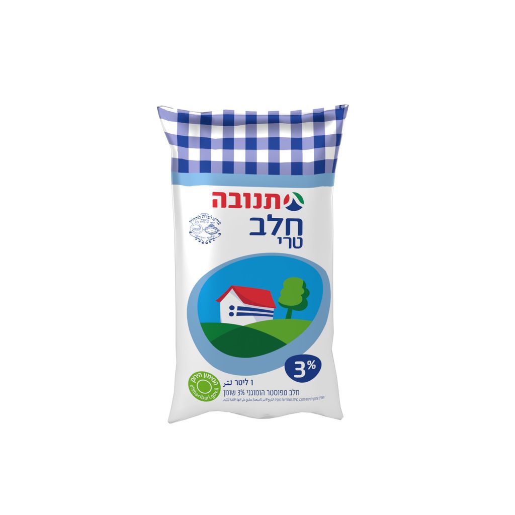 חלב תנובה שקית 3% מהדרין