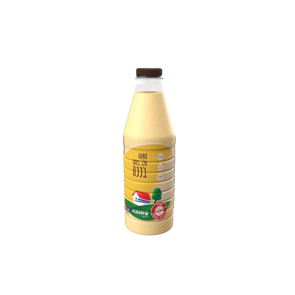 משקה חלב תנובה בטעם בננה בבקבוק 1 ליטר