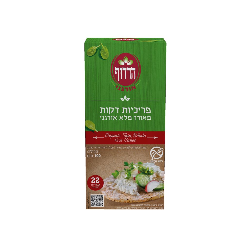 פריכיות אורז דק.ארגני100