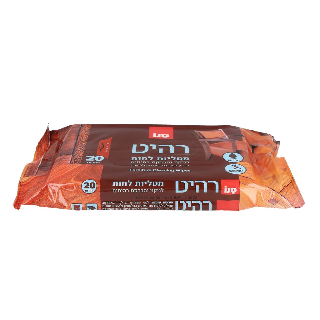 מטליות לחות לניקוי והברקת רהיטים