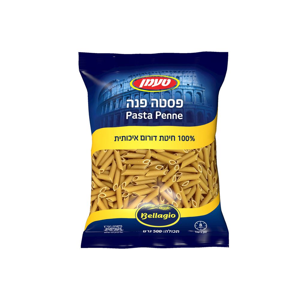 פסטה צינורות 500 ג' בד"ץ טעמן