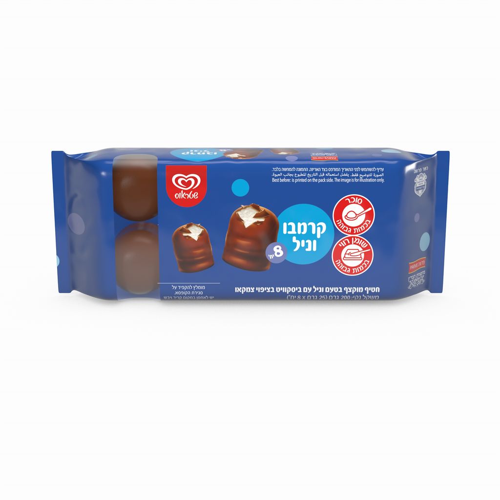 קרמבו חטיף מוקצף בטעם וניל וביסקוויט