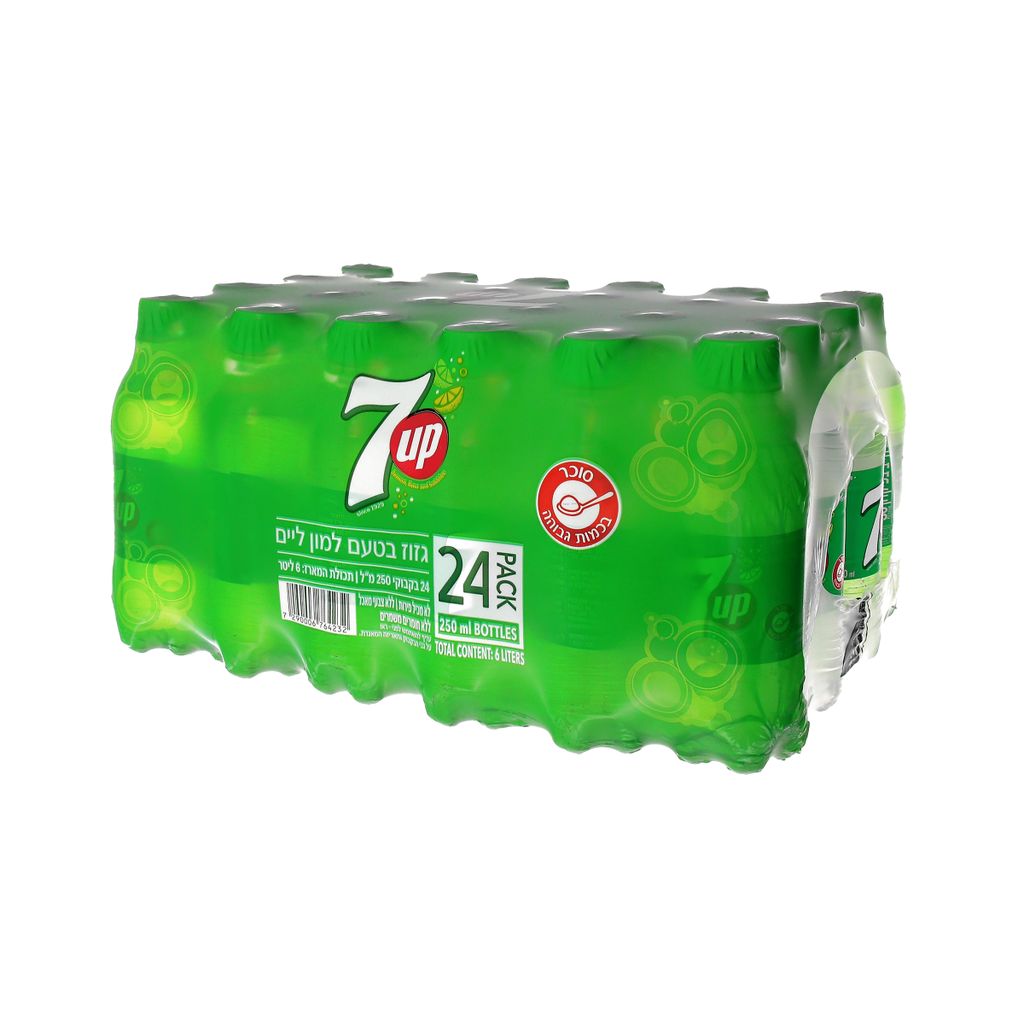 גזוז בטעם למון סבן אפ בבקבוק 24*250 מ"ל