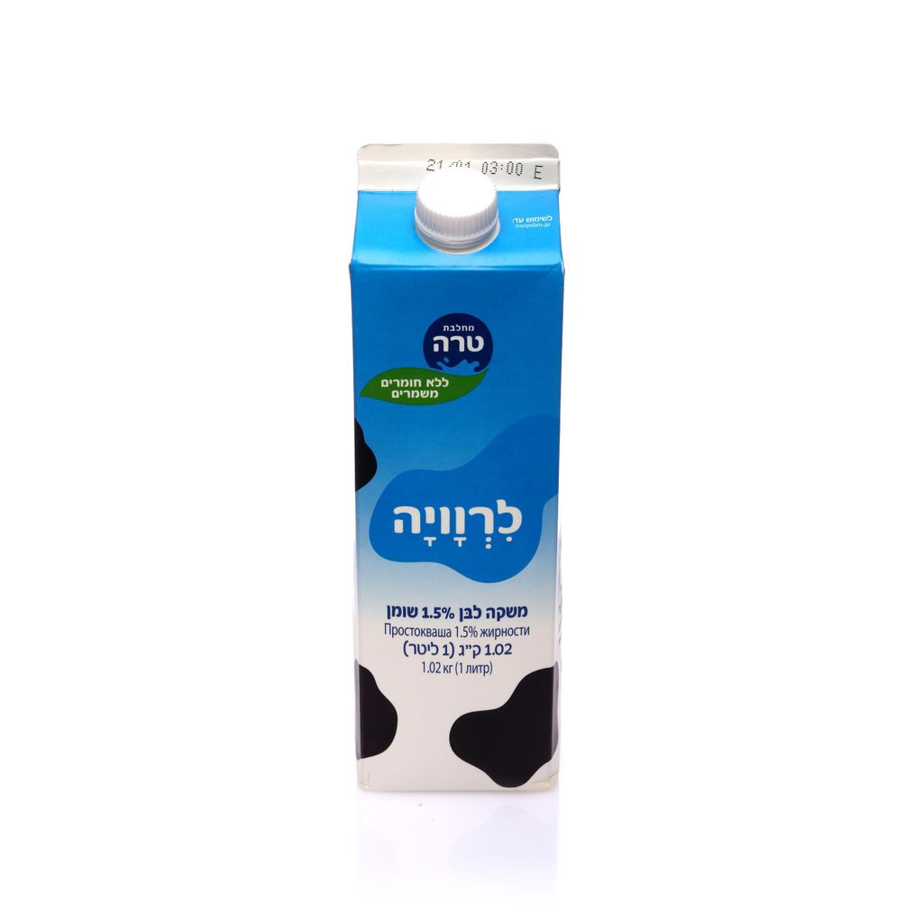 לרוויה משקה לבן 1.5% שומן