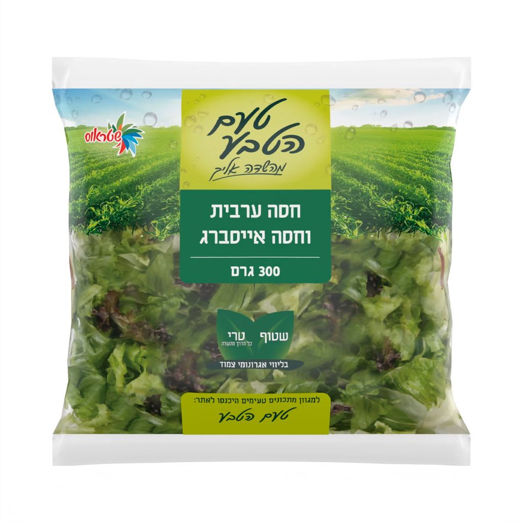 חסה ערבית אייסברג שטראוס טעם הטבע 300 גרם