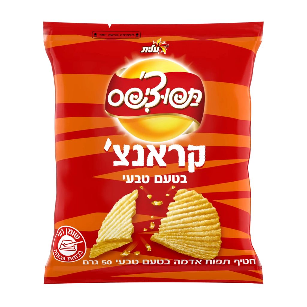 תפוצ'יפס קראנצ' בטעם טבעי עלית 50 גרם