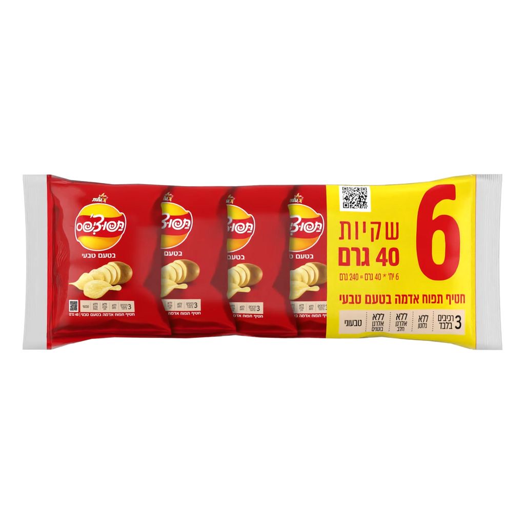 תפוצ'יפס טבעי 6*40 ג