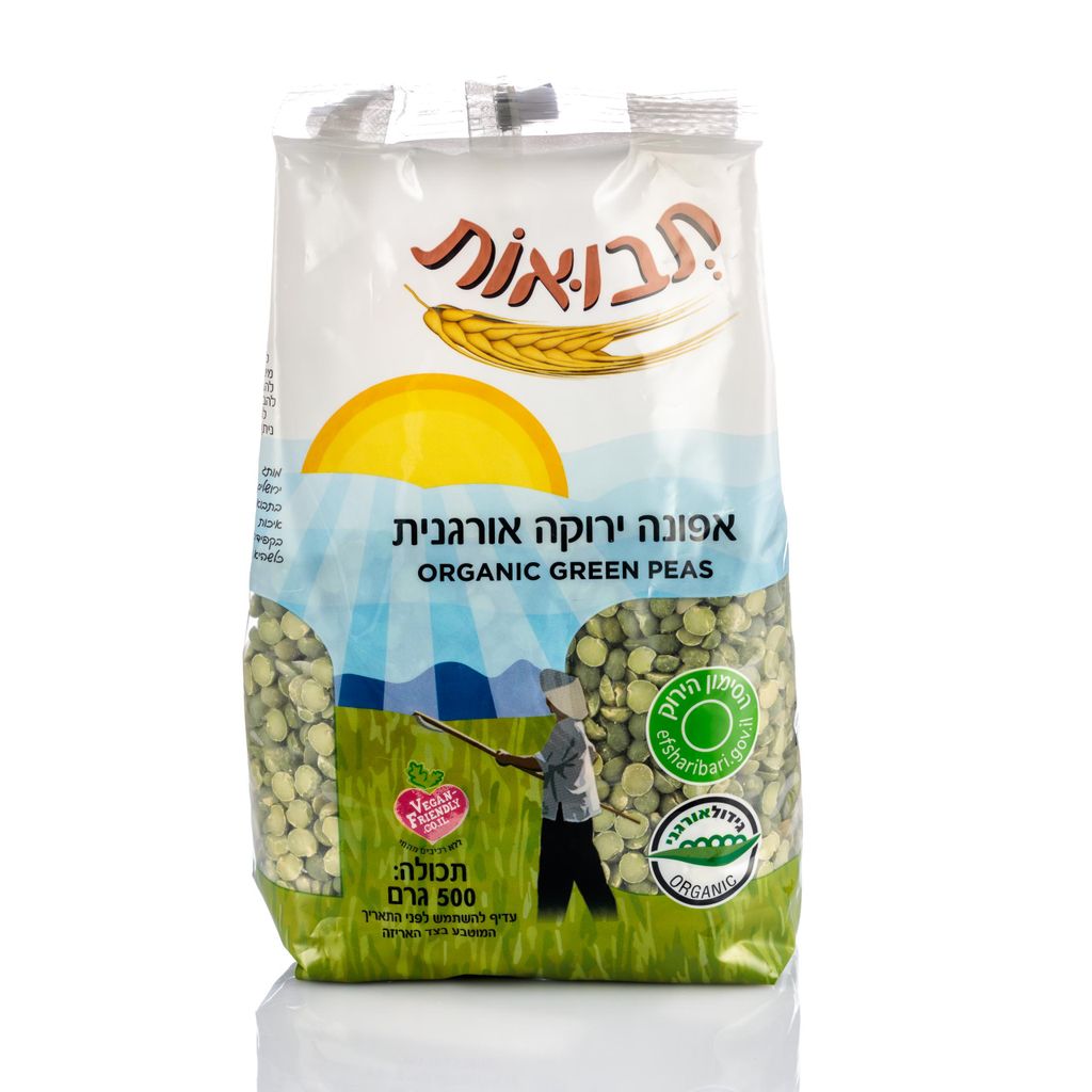 אפונה ירוקה אורגנית 500 גרם